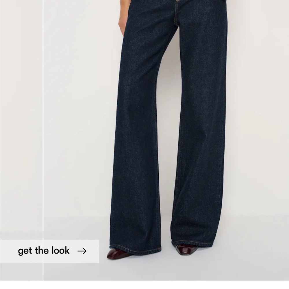 Reformation Dark Indigo Wide-Leg Jeans